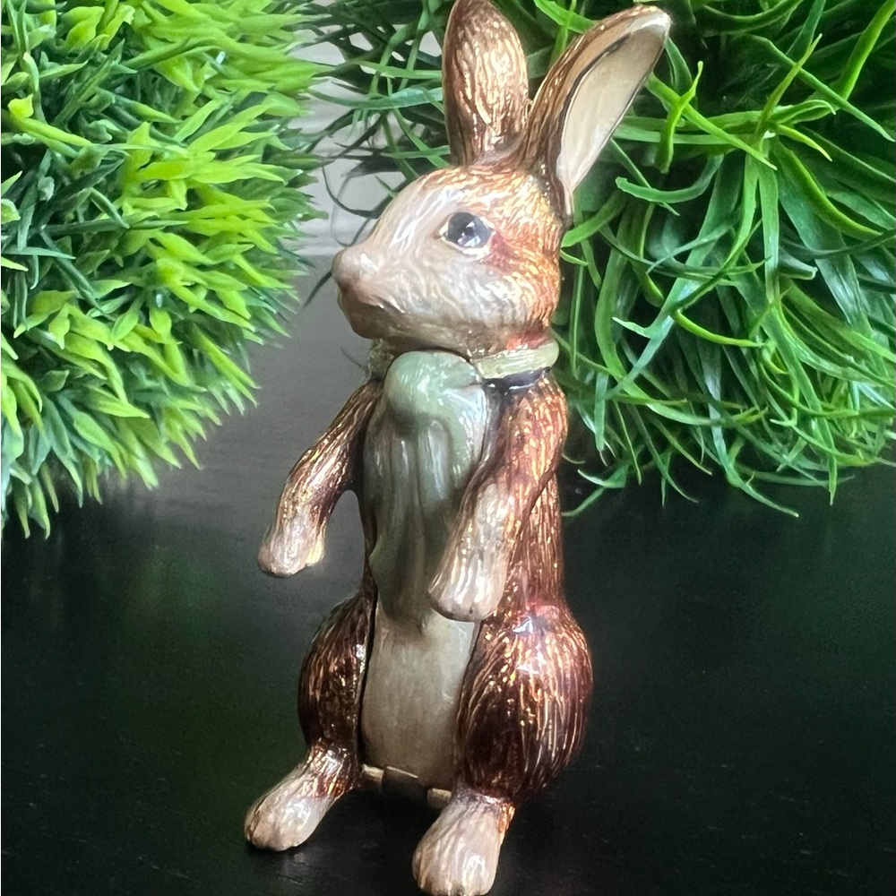 Charming Brown and Cream Rabbit Figurine